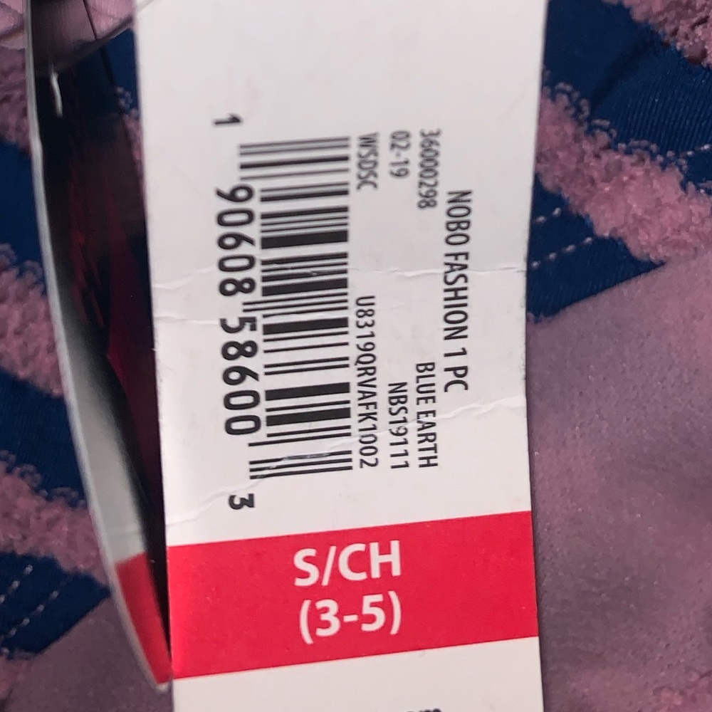 BRAND NWT No Boundaries Pink & Blue Swimsuit sz S - Picture 9 of 14